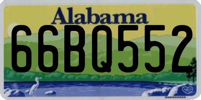 AL license plate 66BQ552