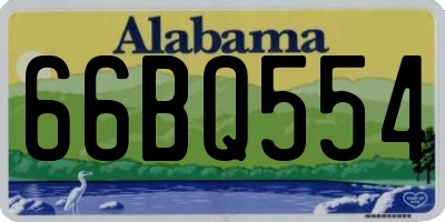 AL license plate 66BQ554