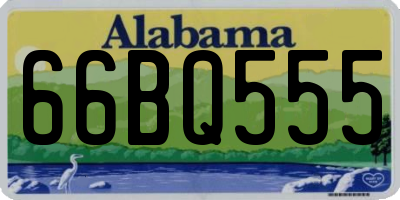 AL license plate 66BQ555