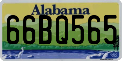 AL license plate 66BQ565