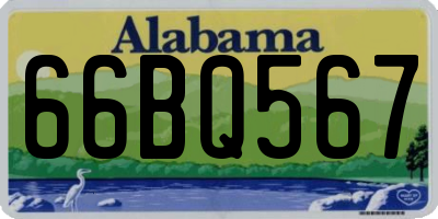 AL license plate 66BQ567