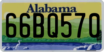 AL license plate 66BQ570