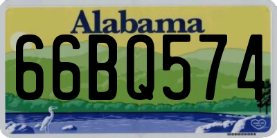 AL license plate 66BQ574