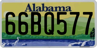 AL license plate 66BQ577