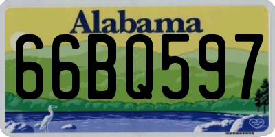 AL license plate 66BQ597
