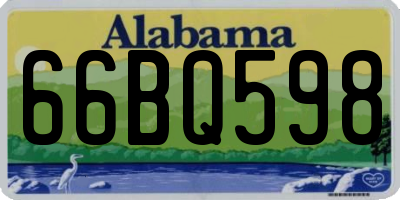 AL license plate 66BQ598