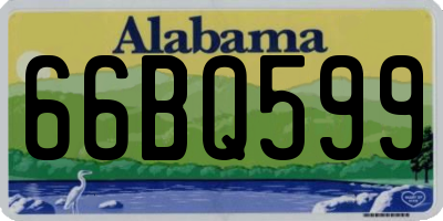 AL license plate 66BQ599