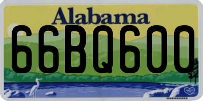 AL license plate 66BQ600