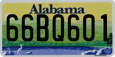 AL license plate 66BQ601