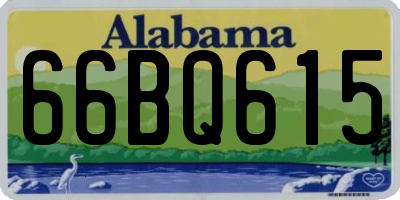 AL license plate 66BQ615