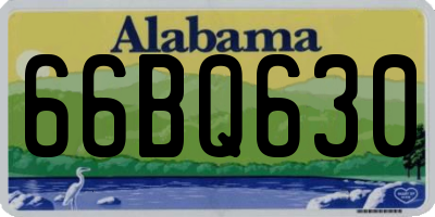 AL license plate 66BQ630