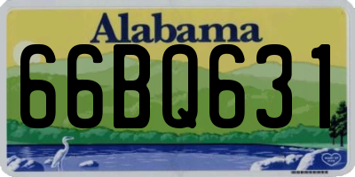 AL license plate 66BQ631