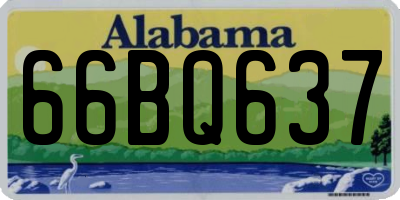 AL license plate 66BQ637