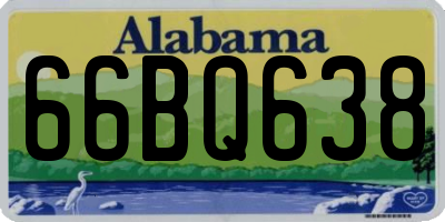AL license plate 66BQ638