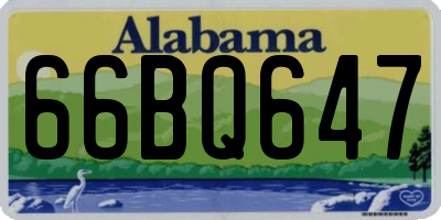 AL license plate 66BQ647