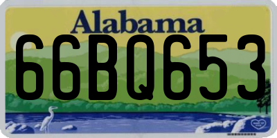AL license plate 66BQ653