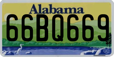 AL license plate 66BQ669