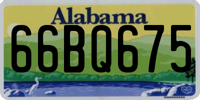 AL license plate 66BQ675