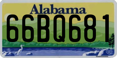 AL license plate 66BQ681