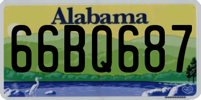 AL license plate 66BQ687