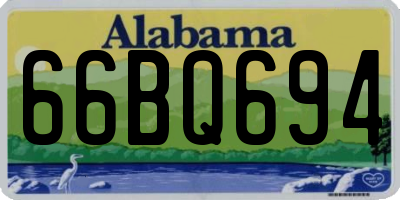 AL license plate 66BQ694