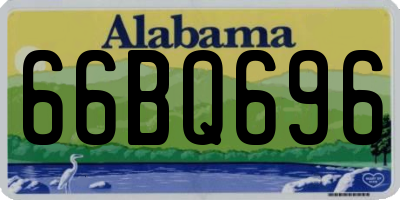 AL license plate 66BQ696