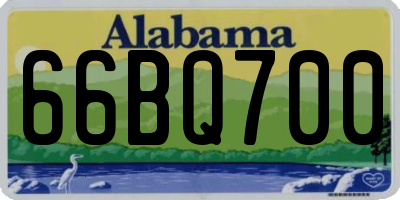 AL license plate 66BQ700