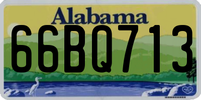 AL license plate 66BQ713
