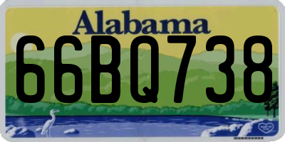 AL license plate 66BQ738
