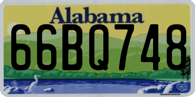 AL license plate 66BQ748