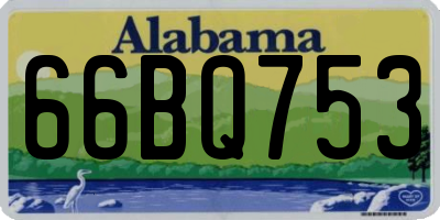 AL license plate 66BQ753