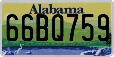 AL license plate 66BQ759