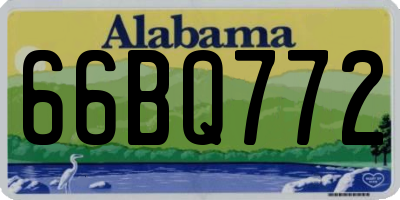 AL license plate 66BQ772