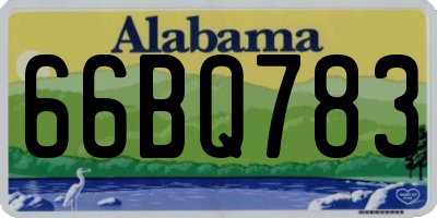 AL license plate 66BQ783