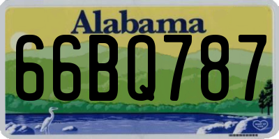 AL license plate 66BQ787