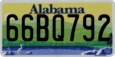 AL license plate 66BQ792
