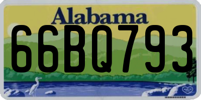 AL license plate 66BQ793