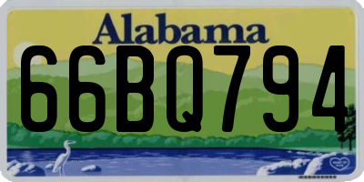 AL license plate 66BQ794