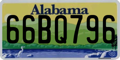 AL license plate 66BQ796