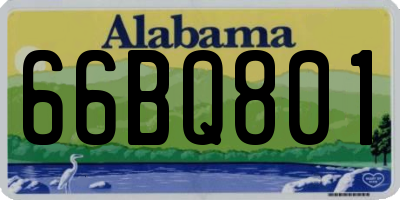 AL license plate 66BQ801