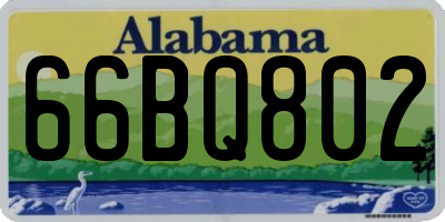 AL license plate 66BQ802