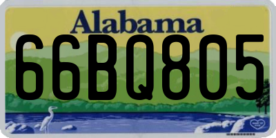 AL license plate 66BQ805