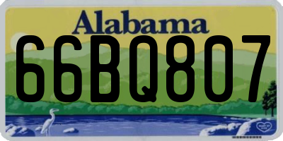 AL license plate 66BQ807