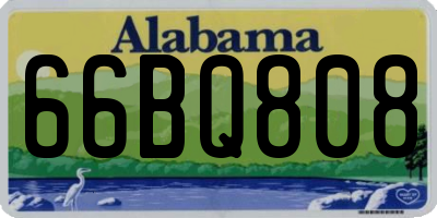 AL license plate 66BQ808