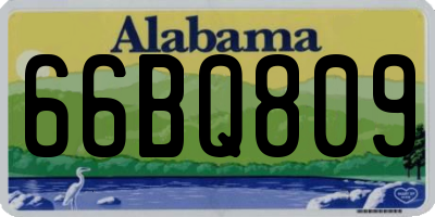 AL license plate 66BQ809