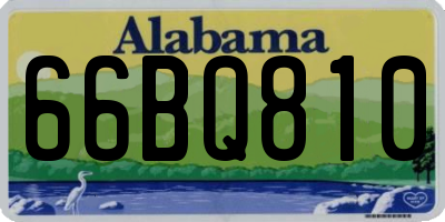 AL license plate 66BQ810