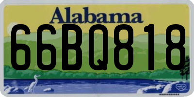 AL license plate 66BQ818