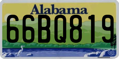 AL license plate 66BQ819