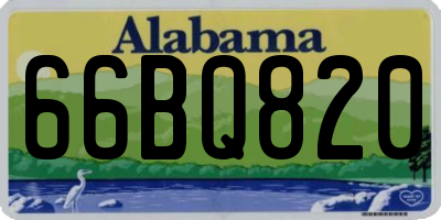 AL license plate 66BQ820