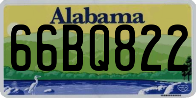 AL license plate 66BQ822